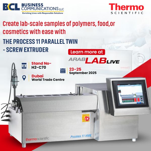 Process 11 Parallel Twin-Screw Extruder — a compact, high-precision lab bench extruder.